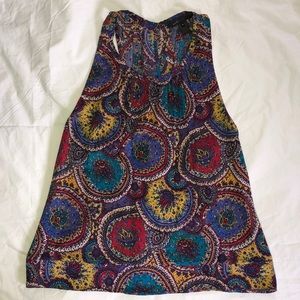 Marc Jacobs Silk paisley racer back tank Sz M